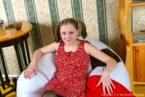 Evgenia T feels sexy in her red knickers