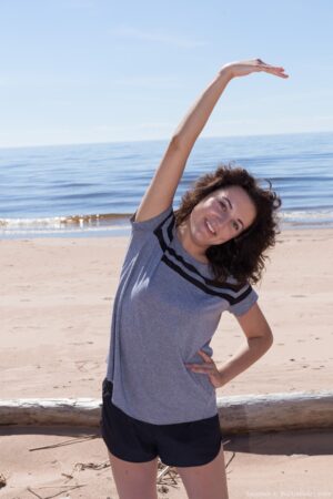 Laimites strips naked at the beach