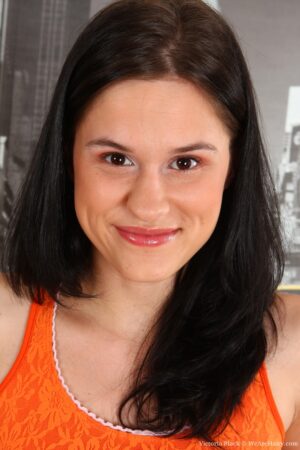 Victoria Black is playful and kinky in the living room